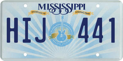 MS license plate HIJ441