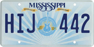 MS license plate HIJ442