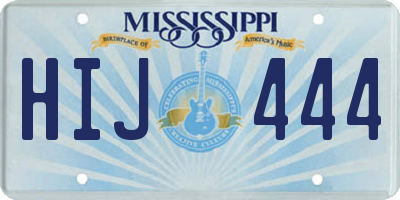 MS license plate HIJ444
