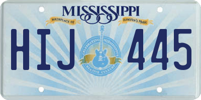 MS license plate HIJ445