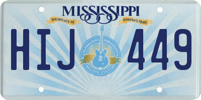 MS license plate HIJ449