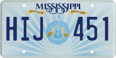 MS license plate HIJ451