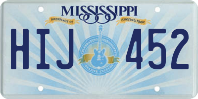 MS license plate HIJ452