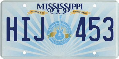 MS license plate HIJ453