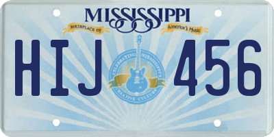 MS license plate HIJ456