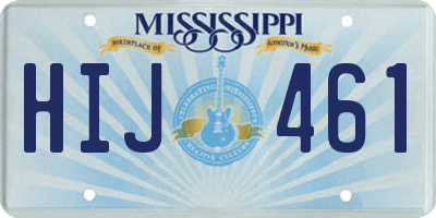MS license plate HIJ461