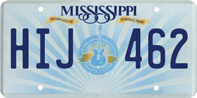 MS license plate HIJ462