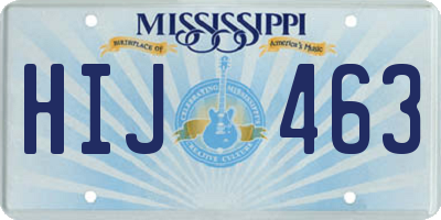 MS license plate HIJ463