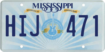MS license plate HIJ471