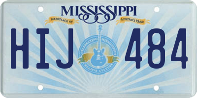 MS license plate HIJ484
