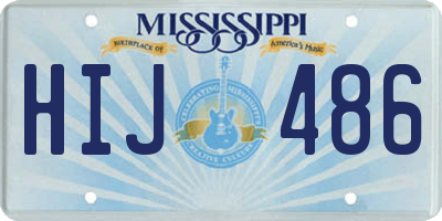 MS license plate HIJ486