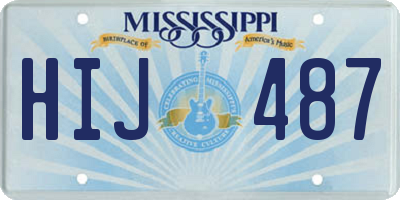 MS license plate HIJ487
