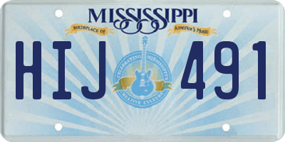 MS license plate HIJ491
