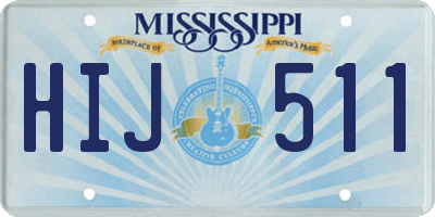 MS license plate HIJ511