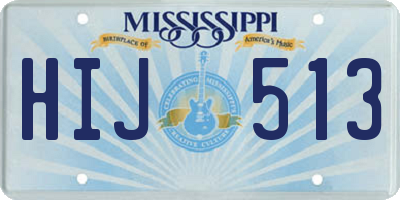 MS license plate HIJ513