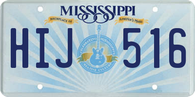 MS license plate HIJ516