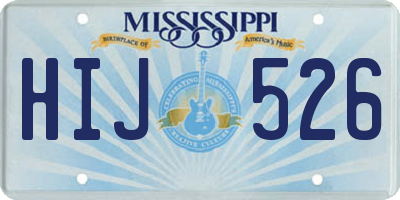 MS license plate HIJ526