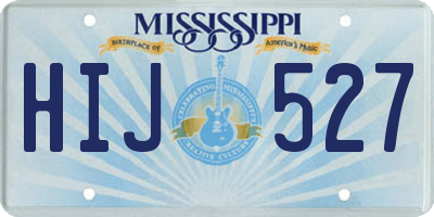 MS license plate HIJ527