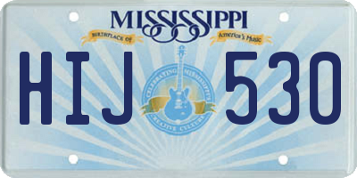 MS license plate HIJ530