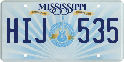 MS license plate HIJ535