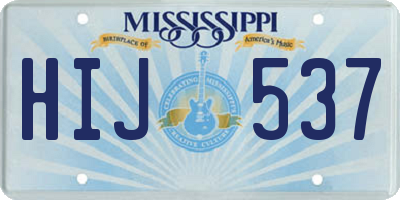 MS license plate HIJ537