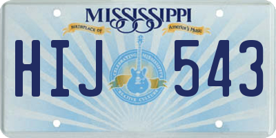 MS license plate HIJ543