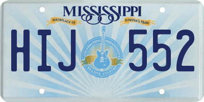 MS license plate HIJ552