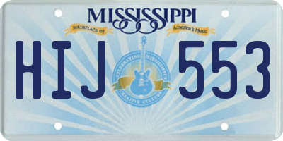 MS license plate HIJ553