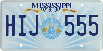 MS license plate HIJ555