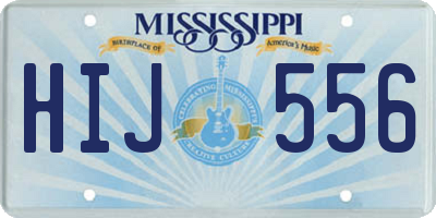 MS license plate HIJ556