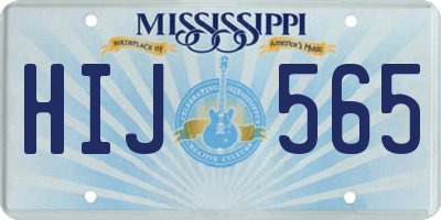 MS license plate HIJ565