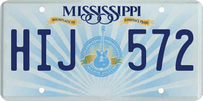MS license plate HIJ572