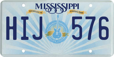 MS license plate HIJ576