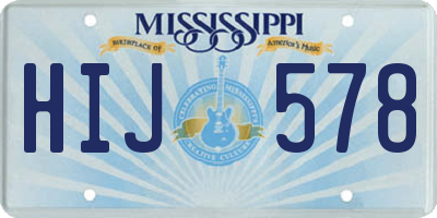 MS license plate HIJ578
