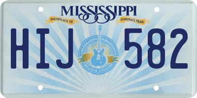 MS license plate HIJ582