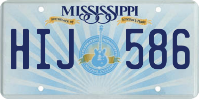 MS license plate HIJ586