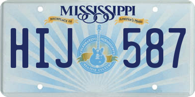 MS license plate HIJ587