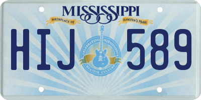 MS license plate HIJ589