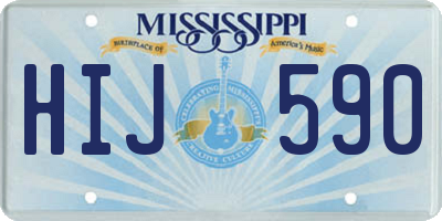 MS license plate HIJ590