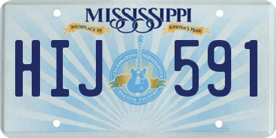 MS license plate HIJ591