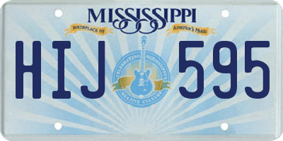MS license plate HIJ595