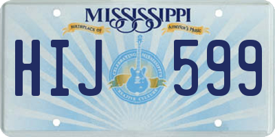 MS license plate HIJ599