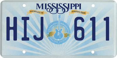 MS license plate HIJ611