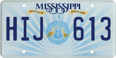 MS license plate HIJ613