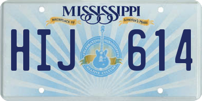 MS license plate HIJ614