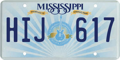 MS license plate HIJ617