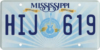 MS license plate HIJ619