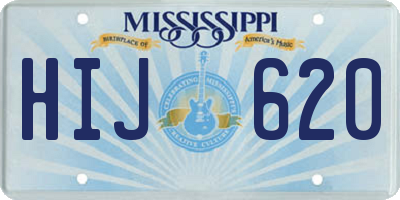 MS license plate HIJ620