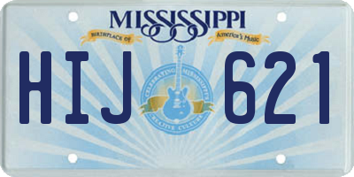 MS license plate HIJ621