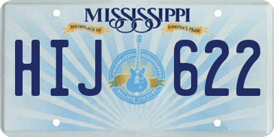 MS license plate HIJ622